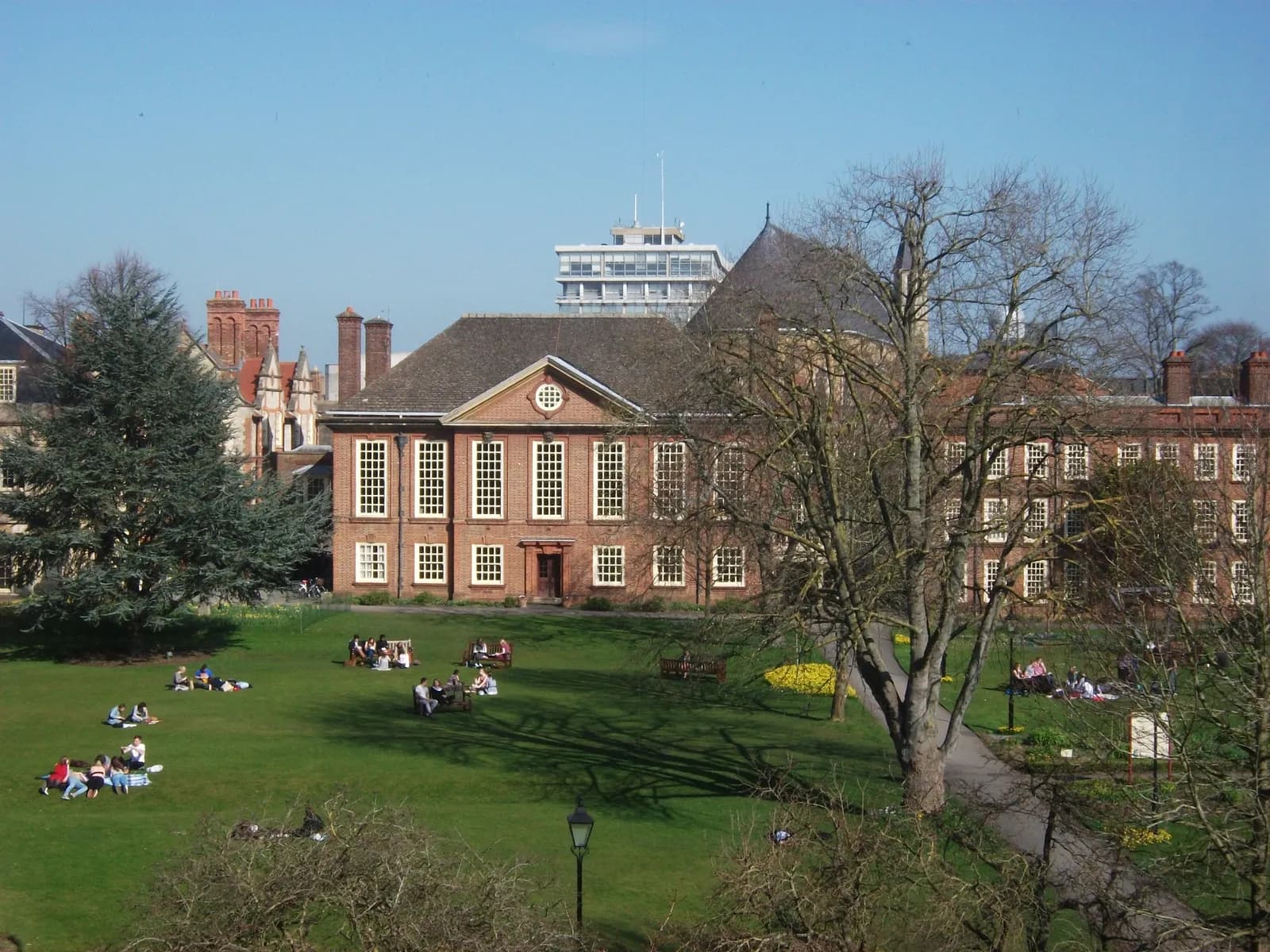 The main quad of Somerville College, Oxford, looking towards the hall
